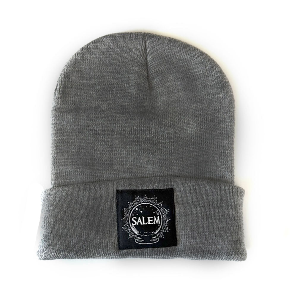 Ghostly gray Salem knit beanie – Witch City Wicks