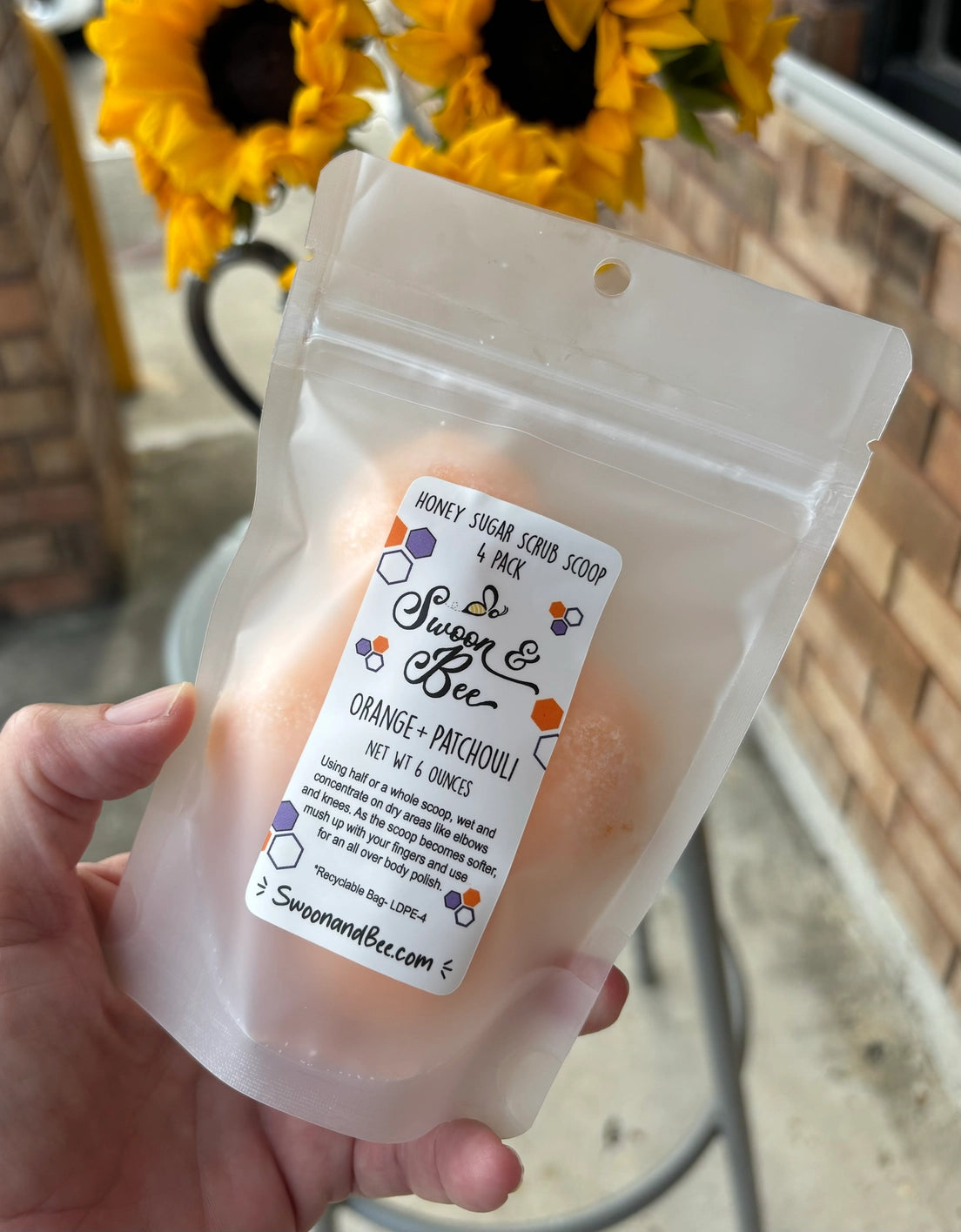 Solid Sugar Body Scrub- Wild Orange Patchouli