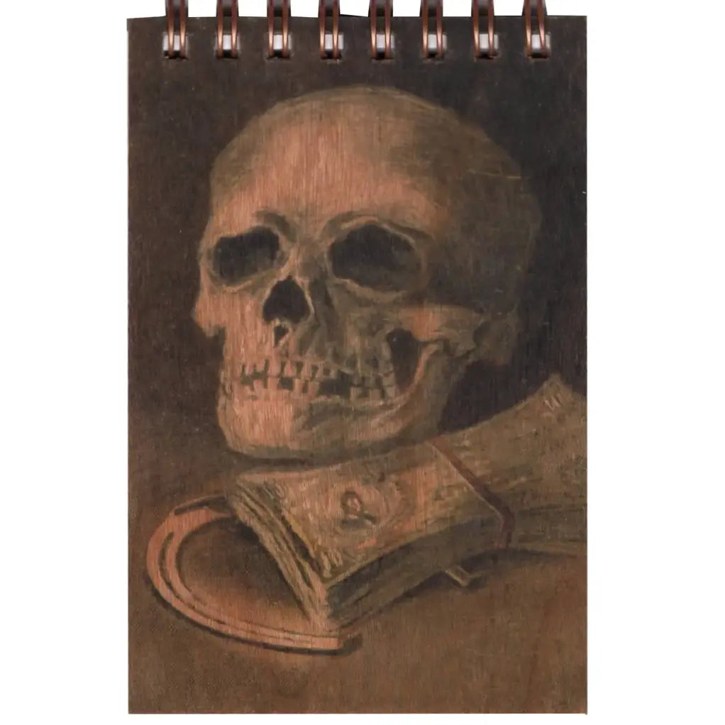 Wood Notepad- Skull