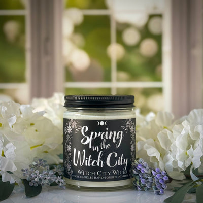 Spring in the Witch City candle