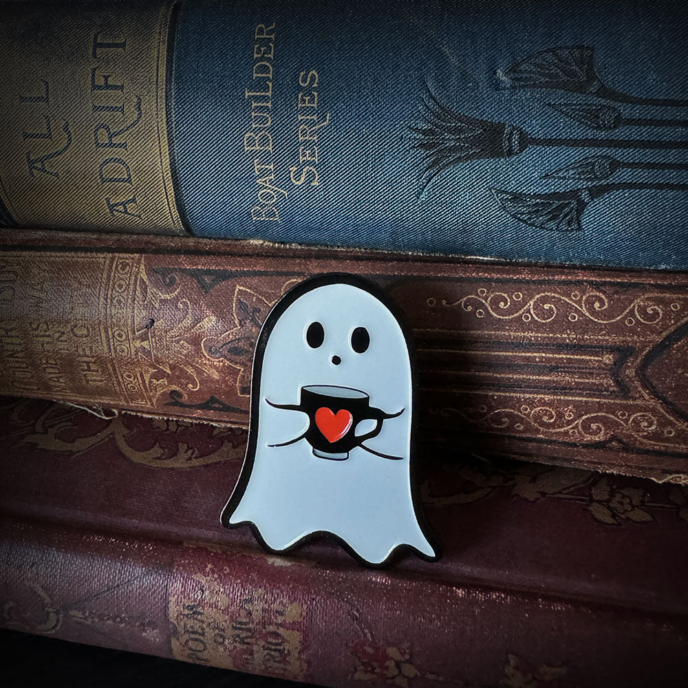 Ghost Tea enamel pin