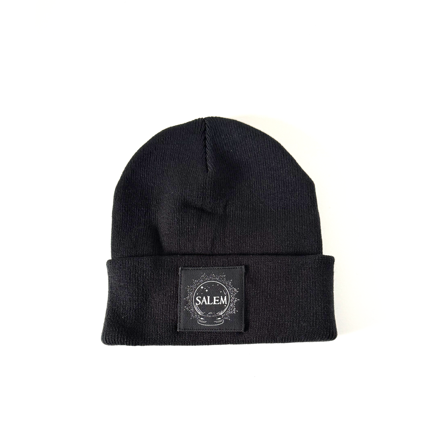 Raven black Salem knit beanie