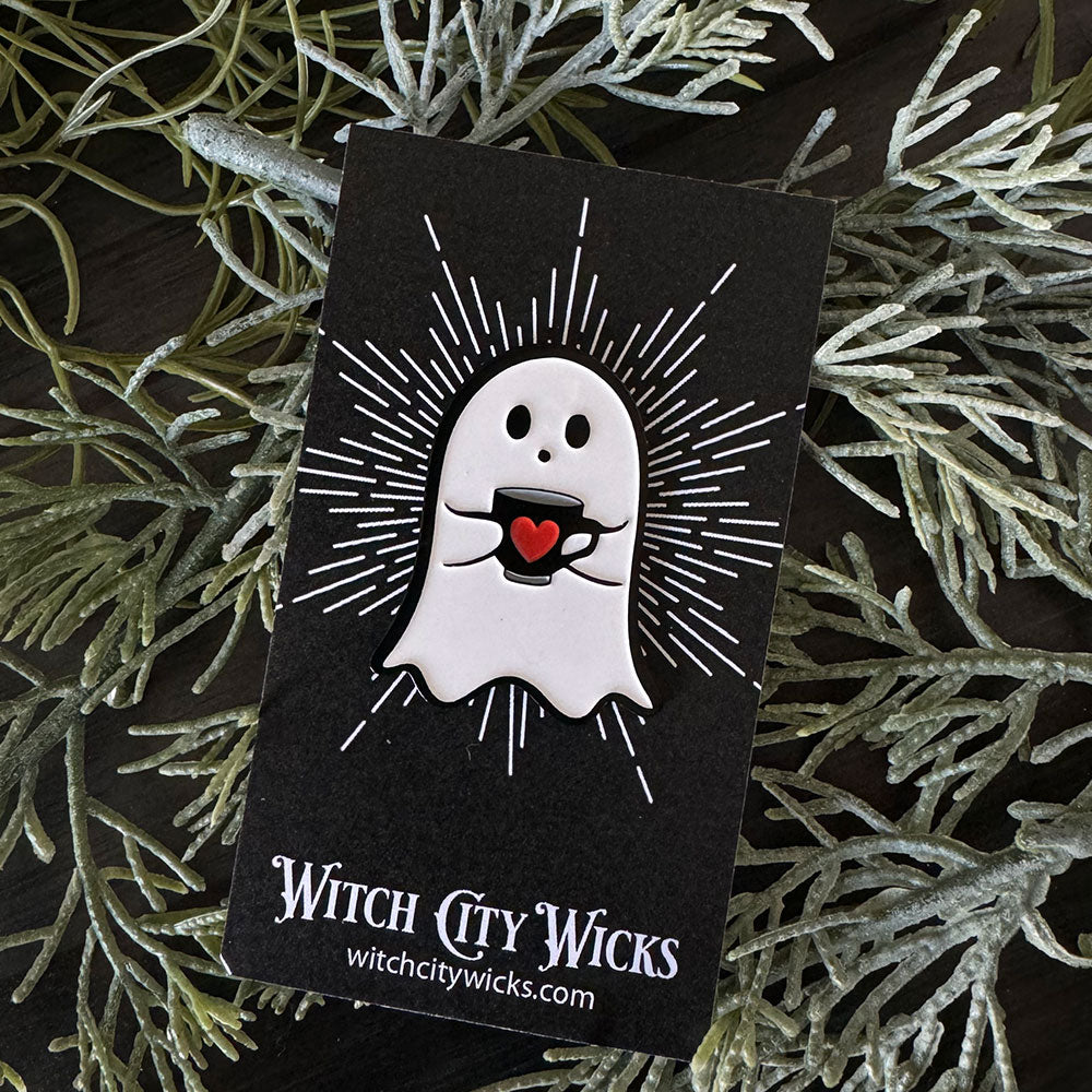 Ghost Tea enamel pin