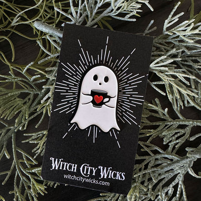 Ghost Tea enamel pin