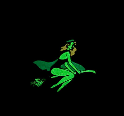 Glow in the dark Witch enamel pin