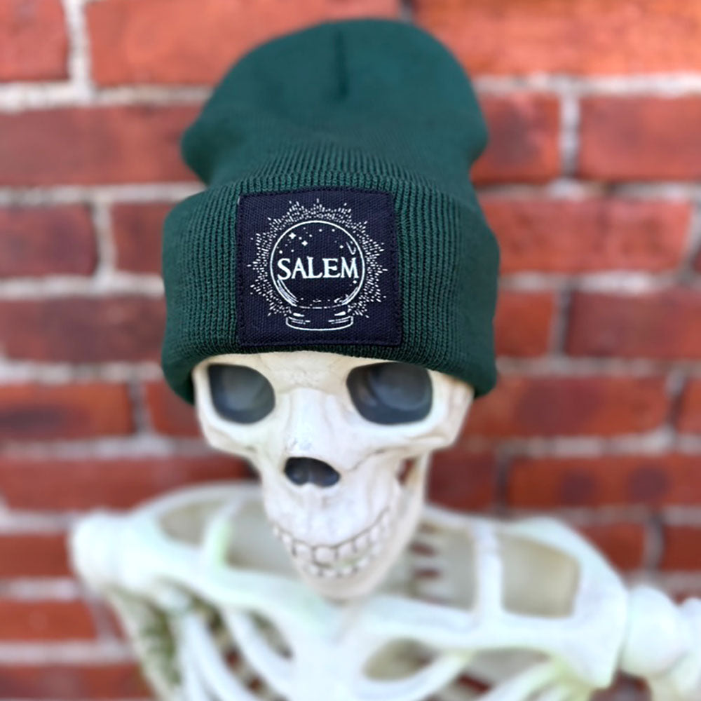 Ghoulish Green Salem knit beanie
