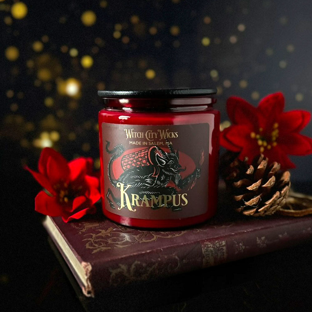 Krampus jar candle