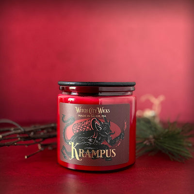 Krampus jar candle