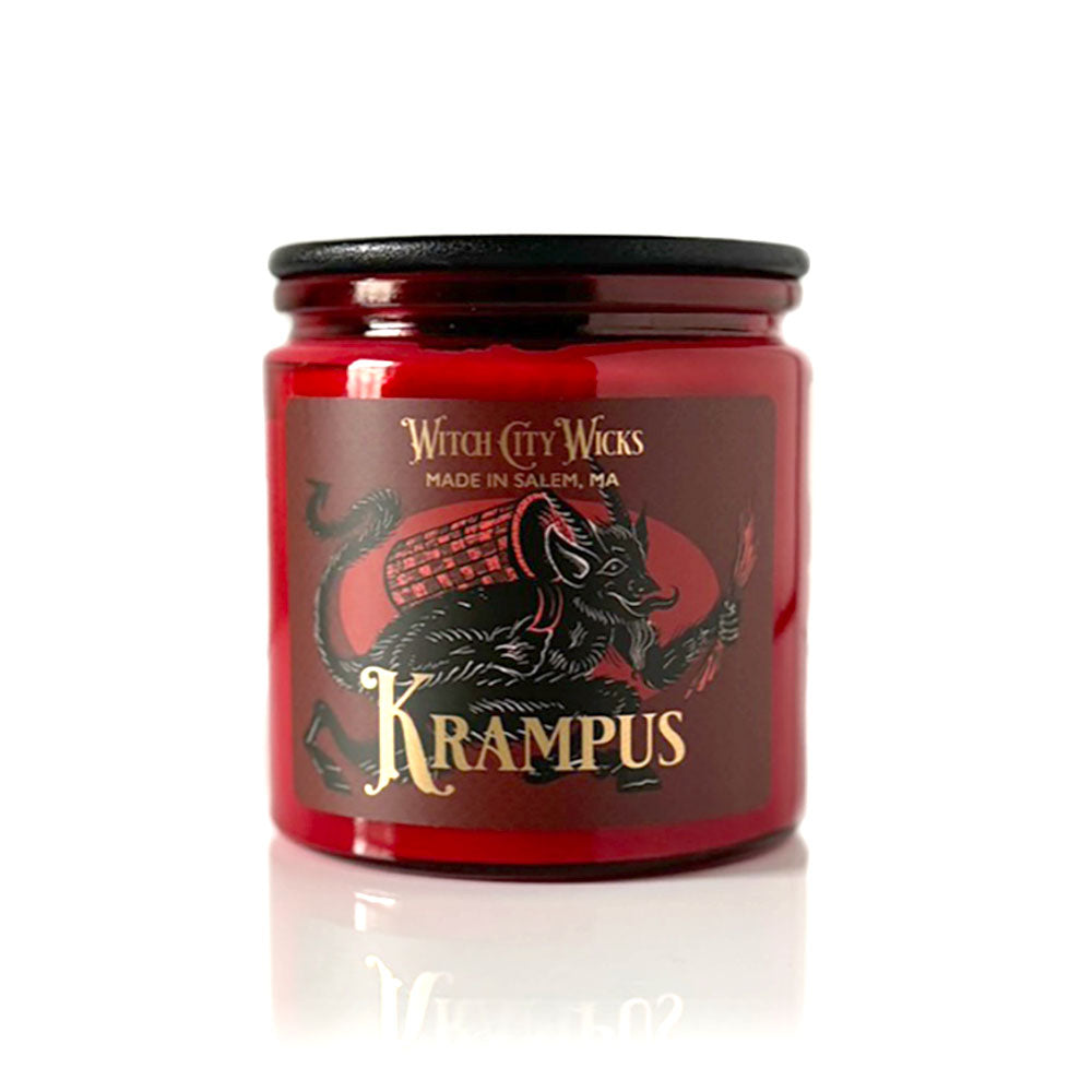 Krampus jar candle