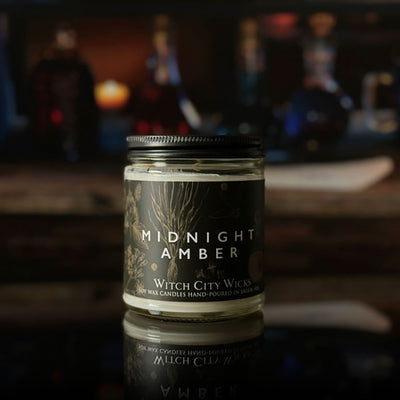 9oz Midnight Amber soy candle