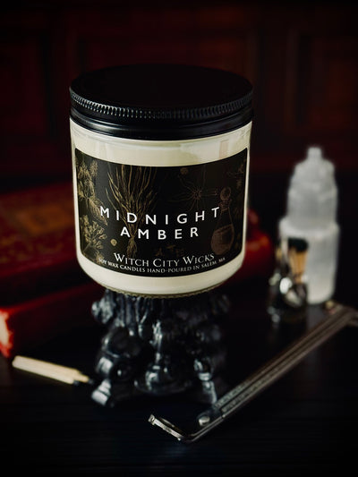 16oz Midnight Amber jar candle