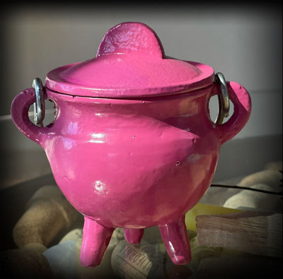Pink Cast Iron cauldron
