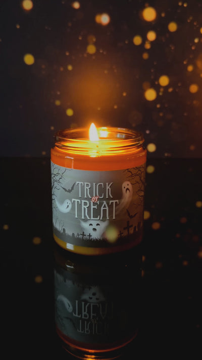 Trick or Treat amber jar