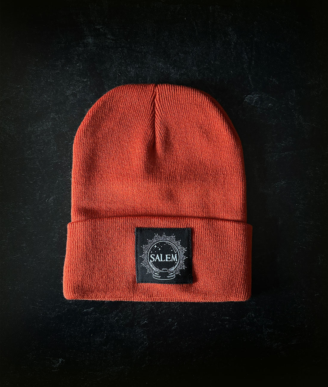 Pumpkin orange Salem knit beanie