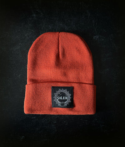 Pumpkin orange Salem knit beanie