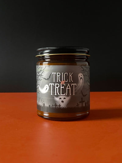 Trick or Treat amber jar