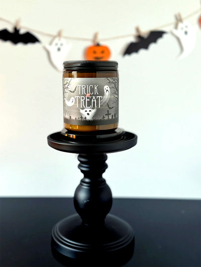Trick or Treat amber jar