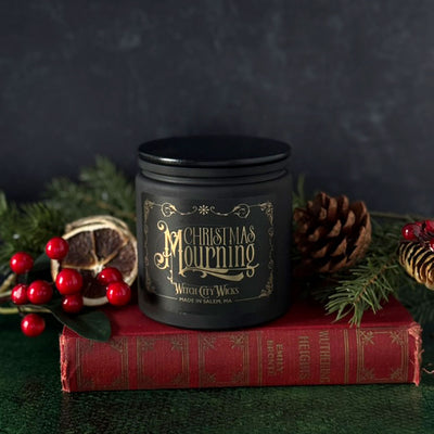 Christmas Mourning jar candle