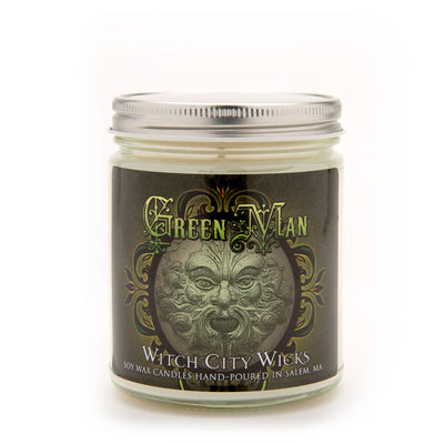 Green Man jar candle