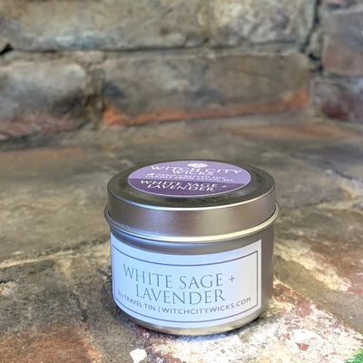 White Sage + Lavender travel tin