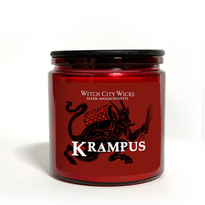 Krampus jar candle